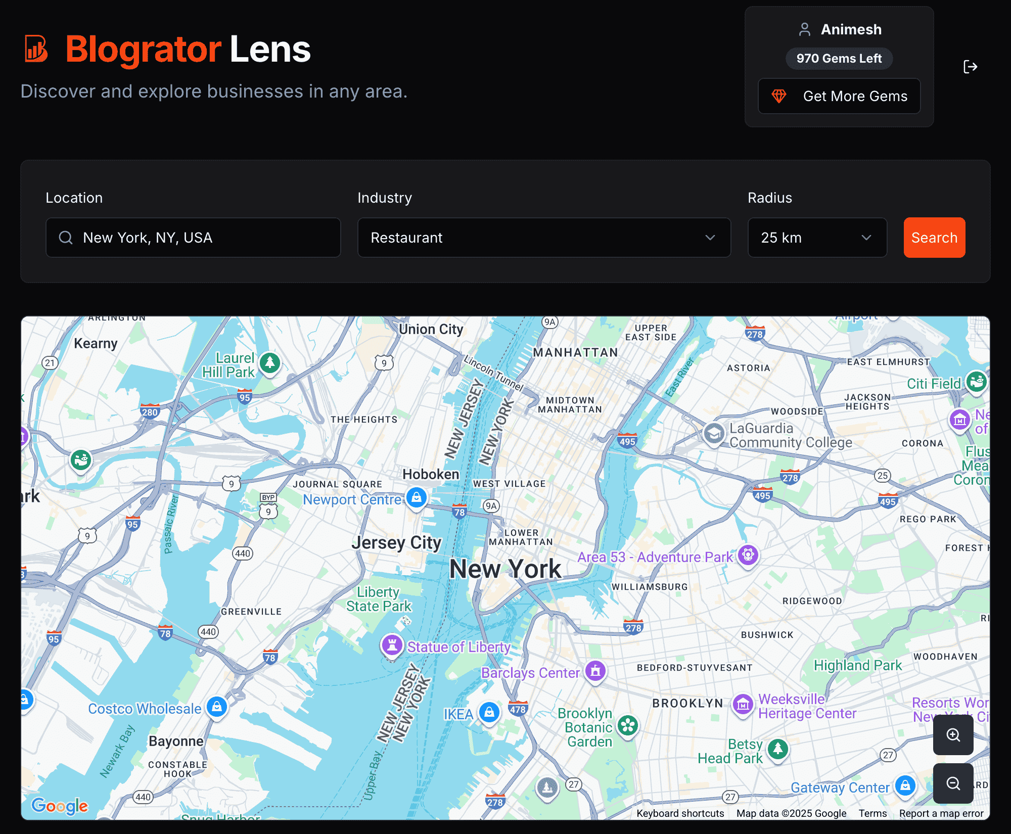 Lens Business Discovery